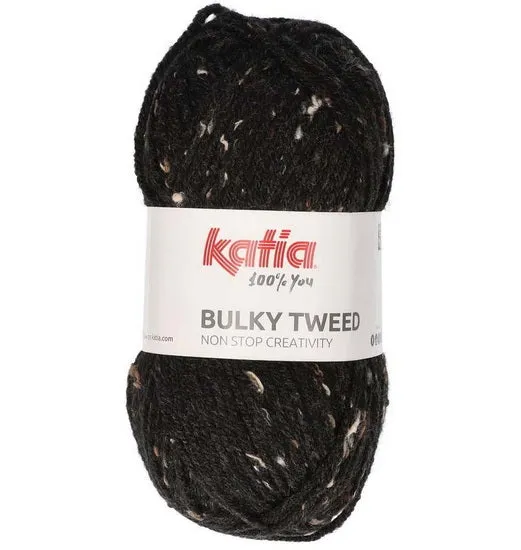 Bulky Tweed Yarn Dark Grey - 100g