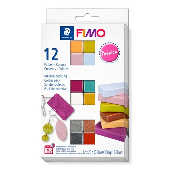 Set of 12 Polymer Clay Fimo Fashion