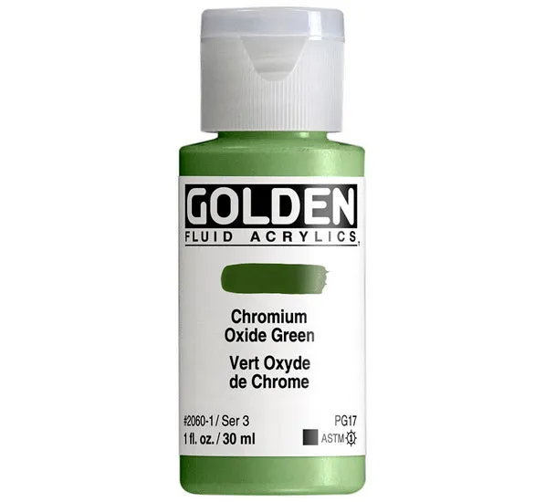 Acrylic fluid - 1 oz chrome oxide green s3