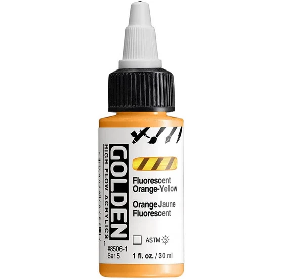 Acrylic high flow - 1 oz fluorescent orange yellow s5