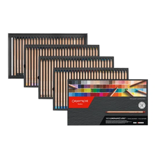 Set of 100 Colored Pencils Luminance 6901