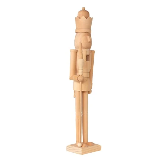 Natural Wood Nutcracker - 30 cm