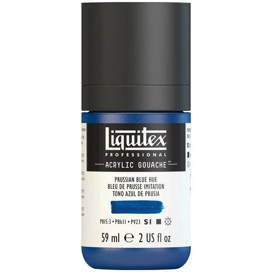 Acrylic gouache - 2oz - prussian blue hue - s1