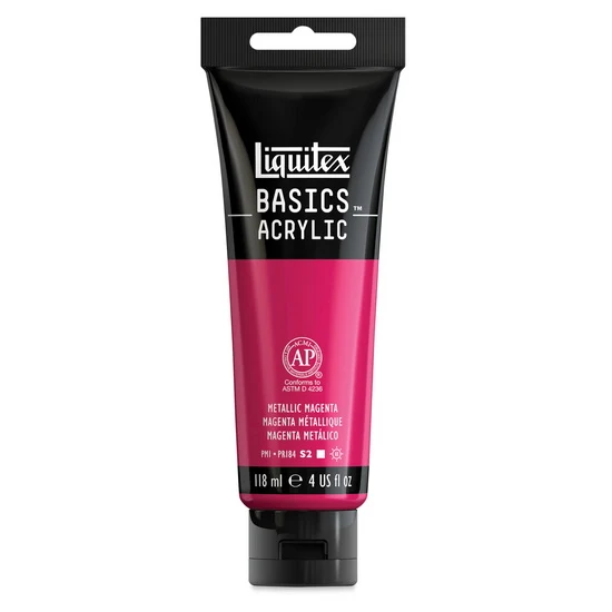 Basics Acrylic Metallic Magenta 118ml