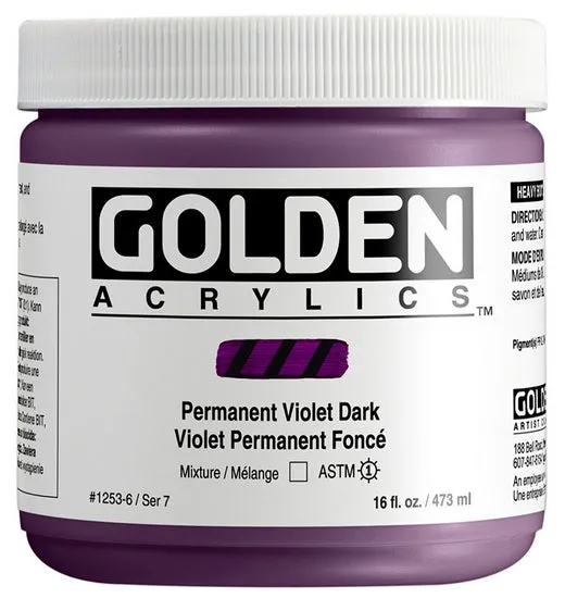Acrylic heavy body - 16 oz permanent violet dark s7