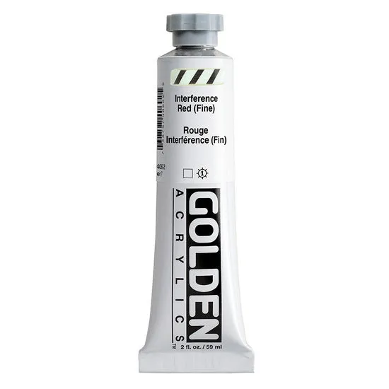 Acrylic heavy body - 2 oz interference red fine s7