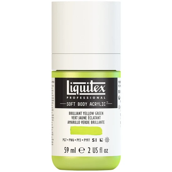 Soft body acrylic - 2oz - brilliant yellow green - s1