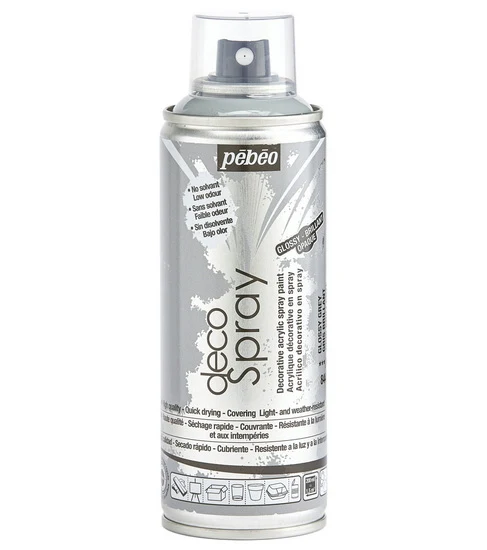 Acrylic spray - décospray - 200ml - gloss grey