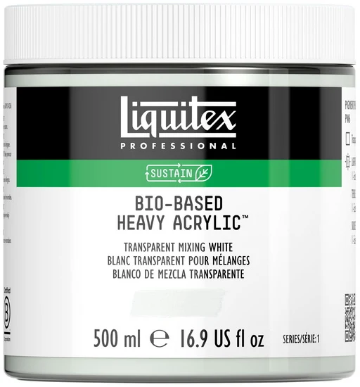 Bio hb acrylic - 16oz - transparent mixing white - s1