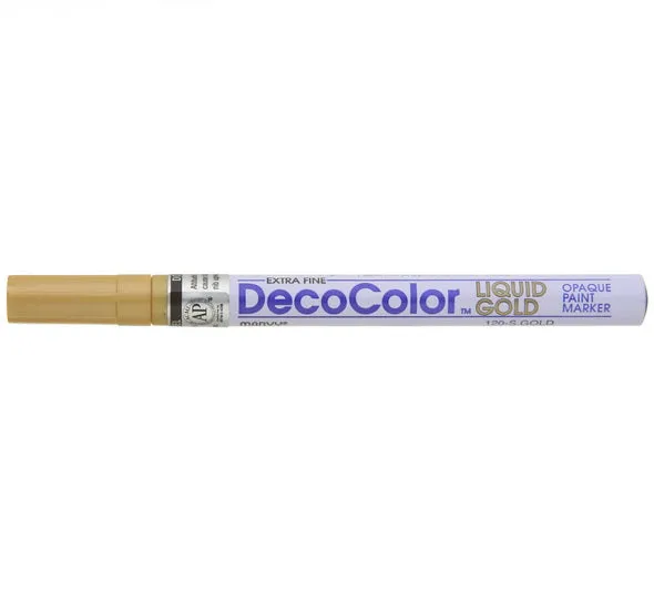 Paint marker - decolor - extra fine - golden