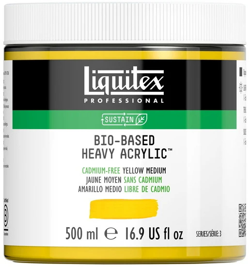 Bio hb acrylic - 16oz - cadmium free yellow medium - s3