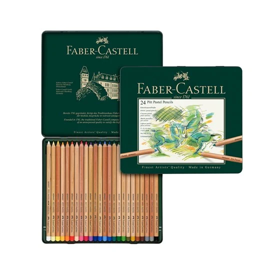 Set of 24 pitt pastel pencils assorted colors