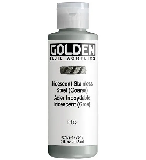 Acrylic fluid - 4 oz iridescent stainless steel s5