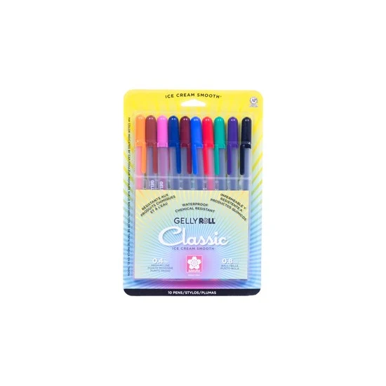 Set of 10 gel pens gelly roll
