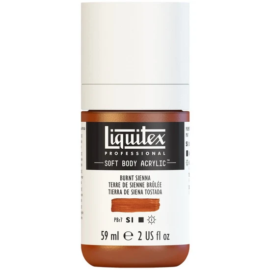 Soft body acrylic - 2oz - burnt sienna - s1