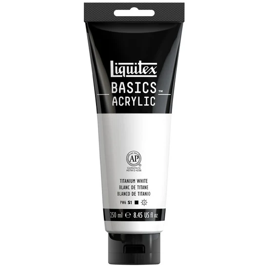 Basics acrylic - 8oz - titanium white
