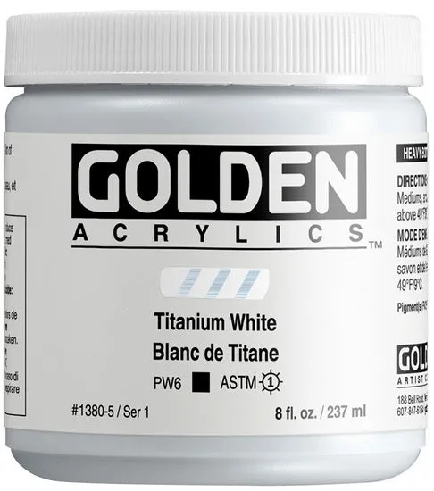 Acrylic high flow - 8 oz titanium white s1