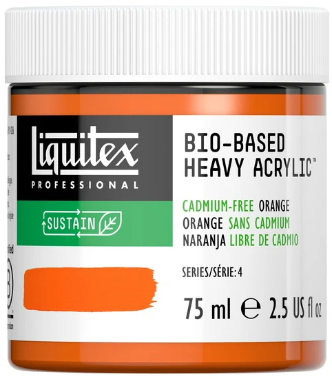 Bio hb acrylic - 2.5oz - cadmium free orange - s4
