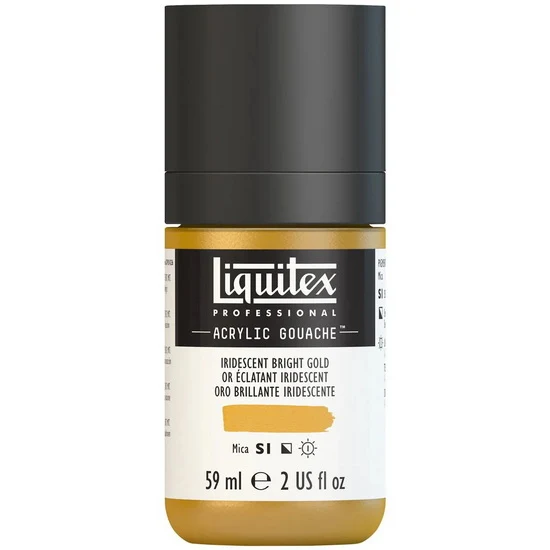 Acrylic gouache - 2oz - iridescent bright gold - s1