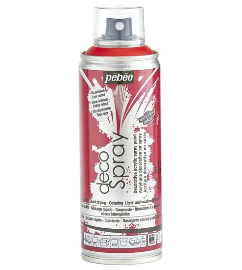 Acrylic spray - décospray - 200ml - matte red