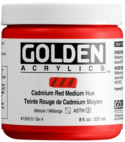 Acrylic high flow - 8 oz cadmium red medium hue s4