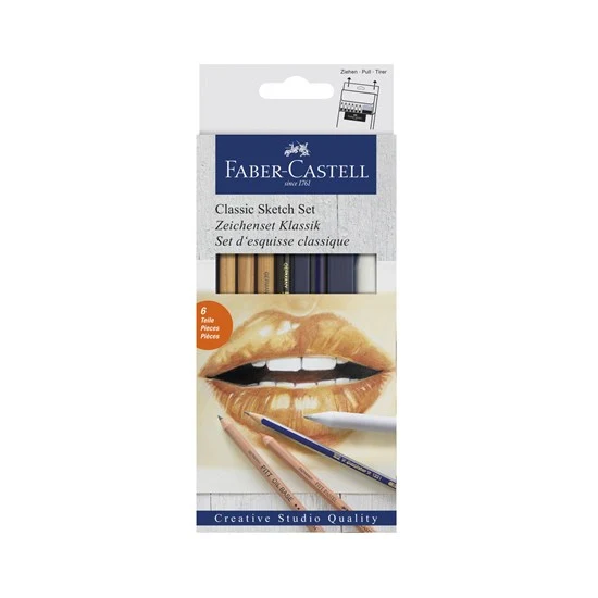 Set of 6 classic sketch pieces