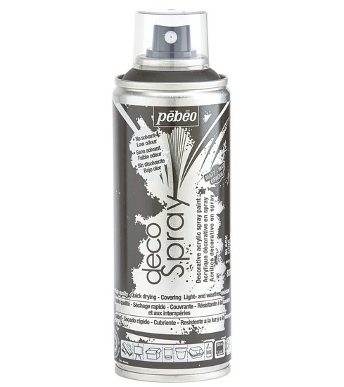 Acrylic spray - décospray - 200ml - matte black