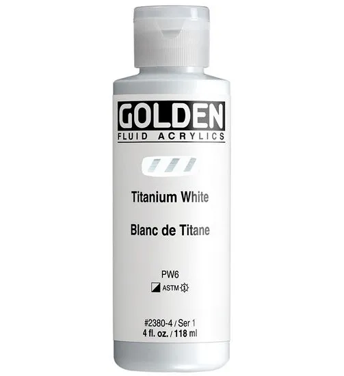Acrylic fluid - 4 oz titanium white s1