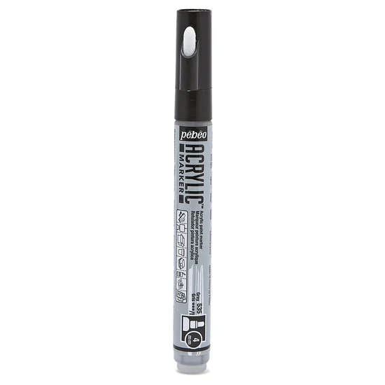 Acrylic marker - decomarker - round 4mm - grey