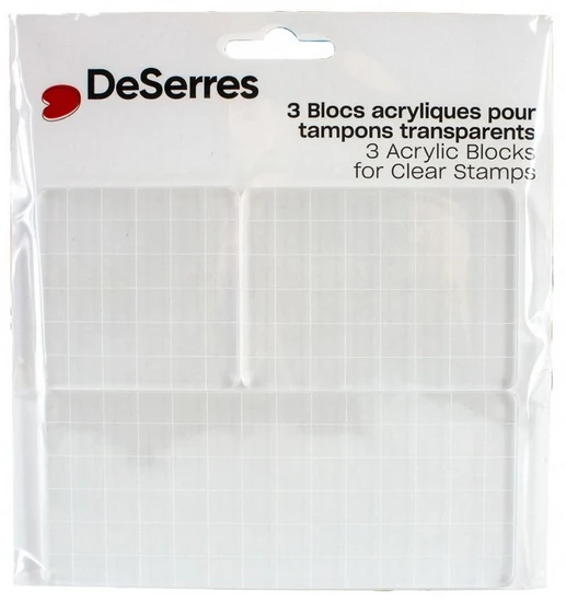 Set of 3 Acrylic Block Set for Clear Stamps