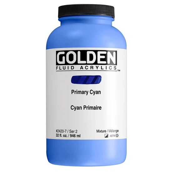 Acrylic fluid - 32 oz primary cyan s2
