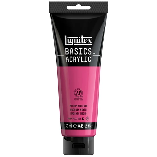 Basics acrylic - 8oz - medium magenta