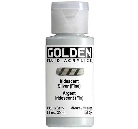 Acrylic fluid - 1 oz iridescent silver s5