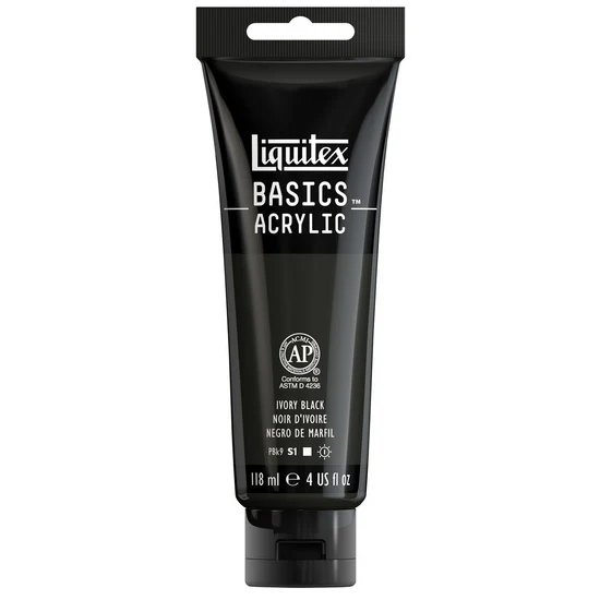 Basics acrylic - 4oz - ivory black