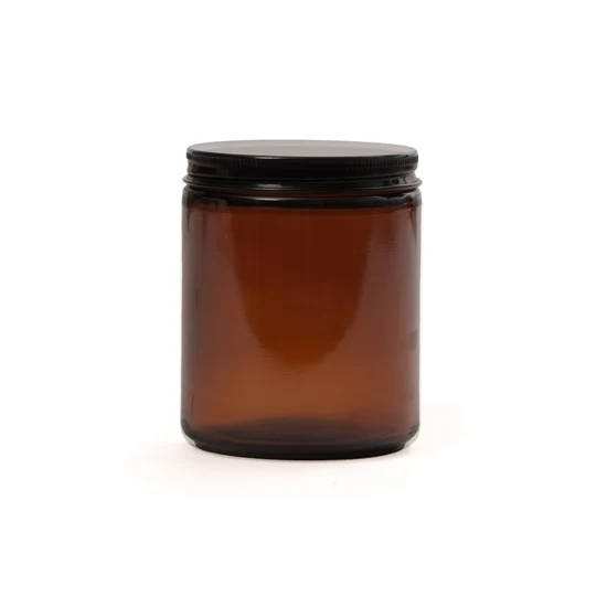 Glass Candle Jar - Amber, 240 ml