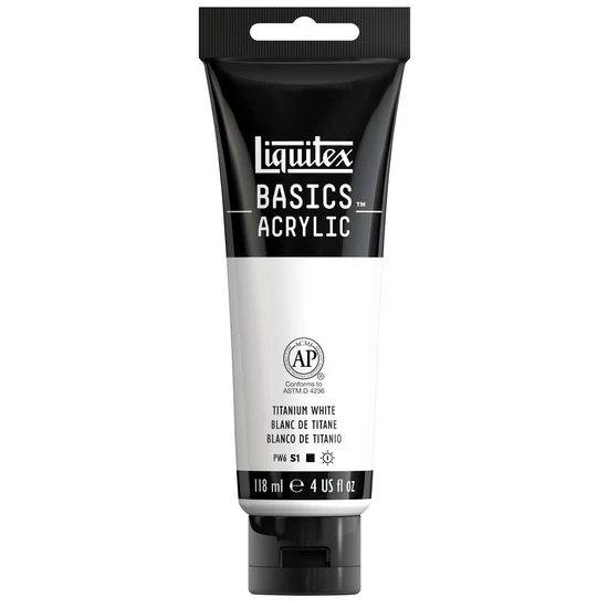 Basics acrylic - 4oz - titanium white