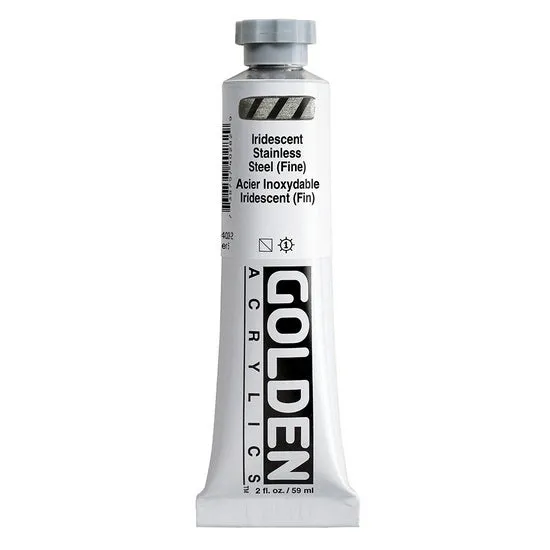 Acrylic heavy body - 2 oz iridescent s.steel fine s5