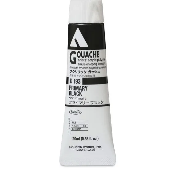 Acryla Gouache Black Series A - 20ml