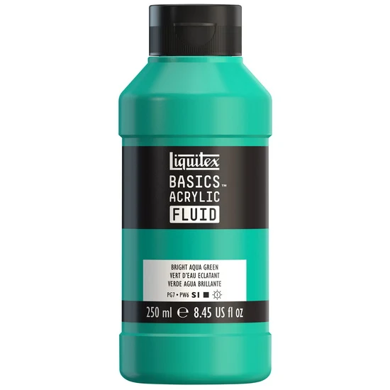 Basics fluid acrylic - 8oz - bright aqua green