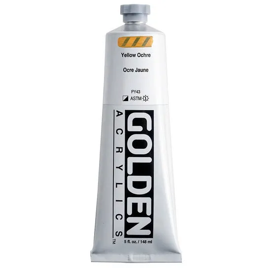 Acrylic heavy body - 5 oz yellow ochre s1