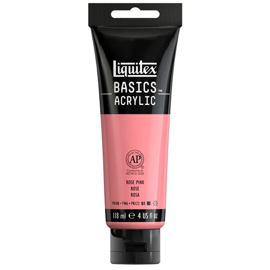 Basics acrylic - 4oz - rose pink