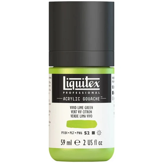 Acrylic gouache - 2oz - vivid lime green - s2